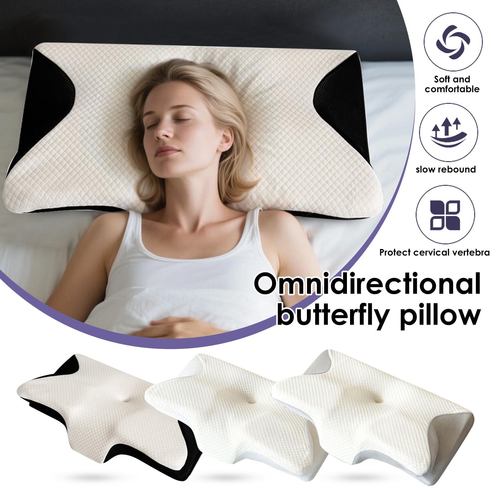 Удобная подушка с эффектом памяти эргономично разработанная подушка для поддержки шеи улучшающая сон идеально подходит для женщин спящих на боку на спине и на животе One Size чёрный 2519₽