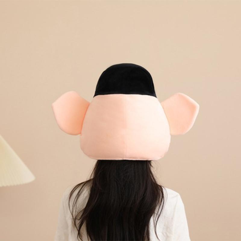 Novinky Zábavná hlava prasátka Plyšová čepice prasátka Kreslená zvířecí pokrývka hlavy Klobouk Fotografické rekvizity Cosplay Halloweenský kostým