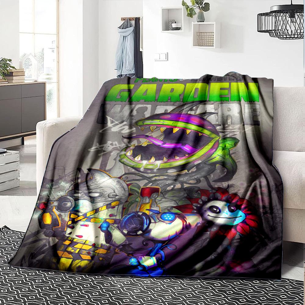 Plants Vs. Zombies Blanket Warmthful Decor Perfect for Sofa Office Chair Bedding for All Occasions Modern Ideal Gift for Friends Family Couples Picnic