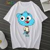 Gumball Und Darwin Cartoon Animation Unisex T-Shirt Y2k Kleidung Kurzarm T-Shirt Lustig