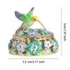 Emalje smykkeskrin Hummingbird Trinket Håndmalt Ornament Gave Oppbevaring Minnesak for