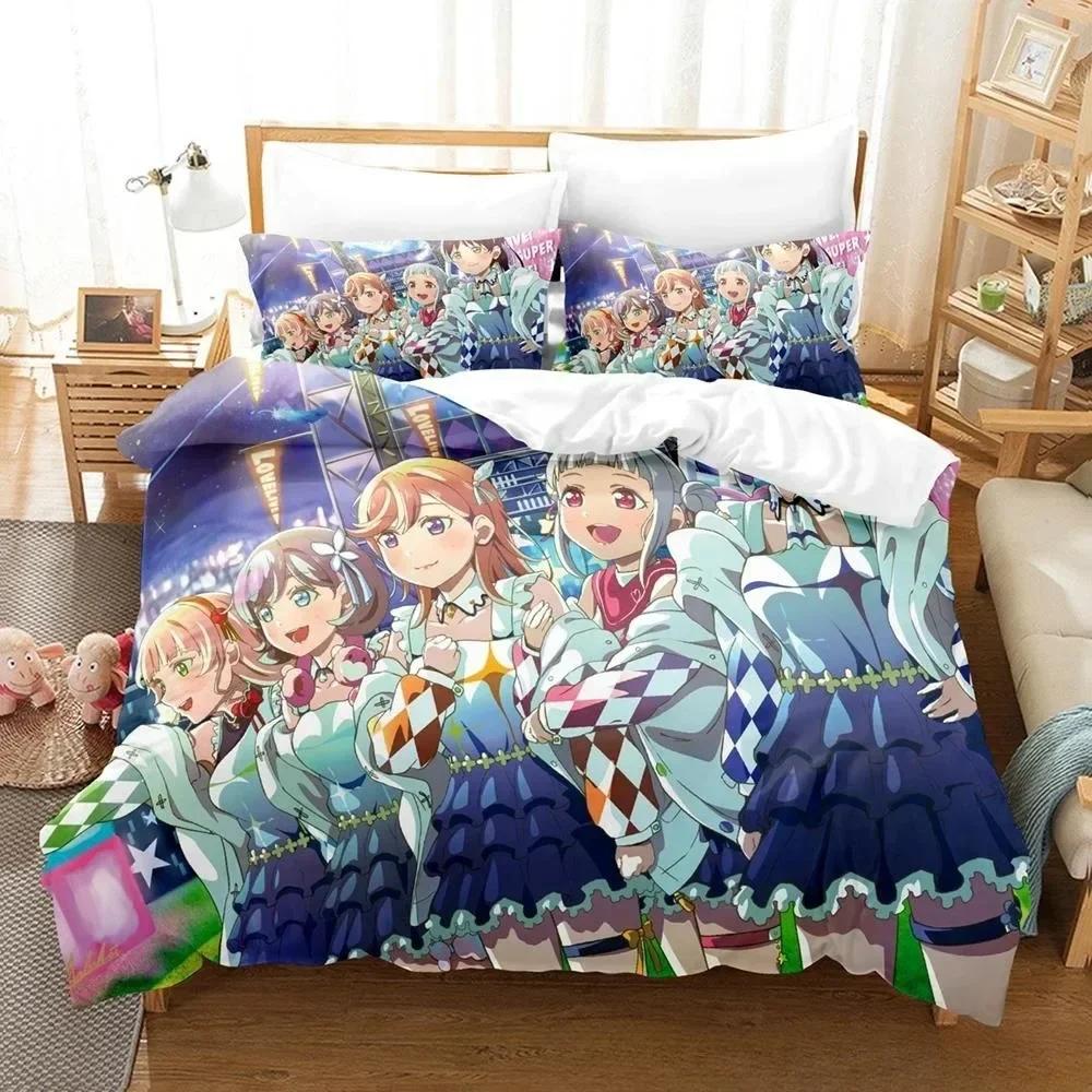 

Стеганое одеяло Мода Новое Каваии Love Live! Комплект постельного белья Мультяшный Аниме Трехсекционный Набор Взрослый Ребенок Спальня S Домашний Текстиль Comforter (quilt)-EU Single(135*200cm)3pcs
