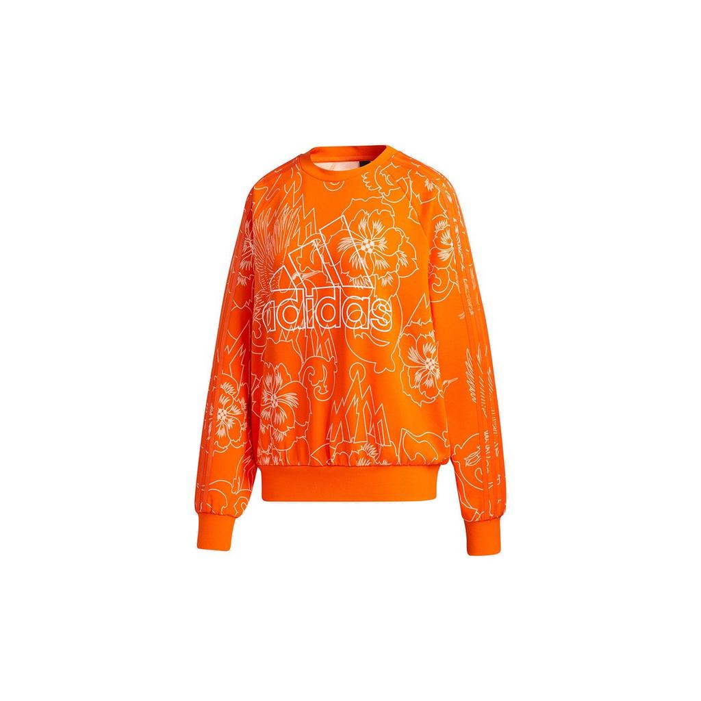 adidas Sweatshirts Women's Orange Crew Neck Moderate Regular GT6487