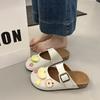 Milk Cute Cartoon Bag Head Half Slippers Women's 2025 Spring and Summer New Retro Home Indoor Thick-bottomed Versatile Sandals