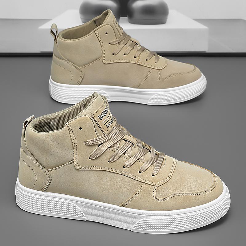Sneakers, Spring High-Top Skate Shoes for Outdoor Sports, Lace-Up, Large Size, Comfortable and Easy to Wear