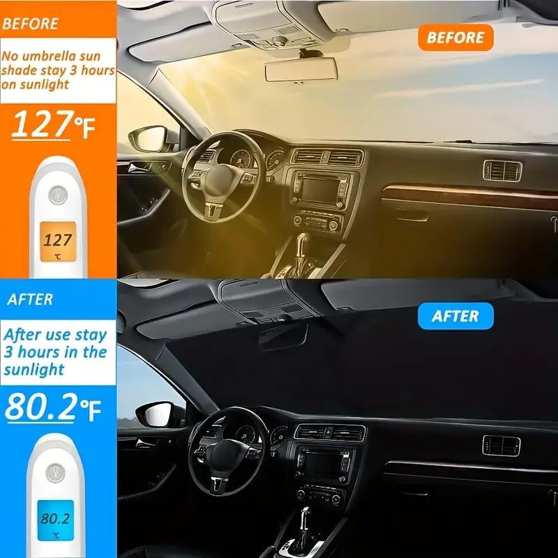 

Large car sunshade, windshield car sunshade, car front windscreen heat insulation sunshade cloth 145*80cm/57*31.5in серебряный