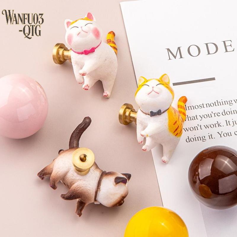 Hot For Kids Boys Girls Decorative Dresser Knobs Animal Knobs For Cabinets And Drawers Cat Drawer Pulls And Knobs For Kitchen