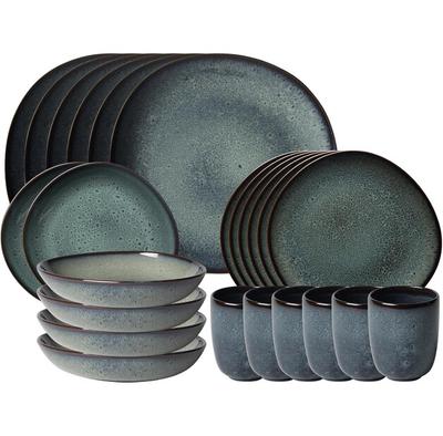 Dinner Set Like by Villeroy & Boch Lave Gris, 24 Pieces (100047309)