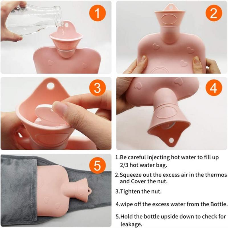 3 Stück/Set Kawaii Wärmflaschen-Gürtel Handwärmer Niedliche Handtaschen Wärmflaschenbeutel Wärmflaschen für Mädchen Heizung Geschenk für den Winter