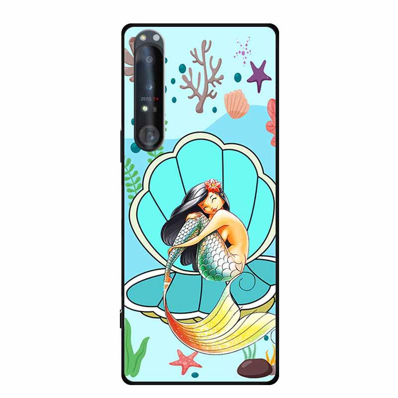 Embossed Color Painted Soft Case with Textured Design for Sony 1 IV Phone