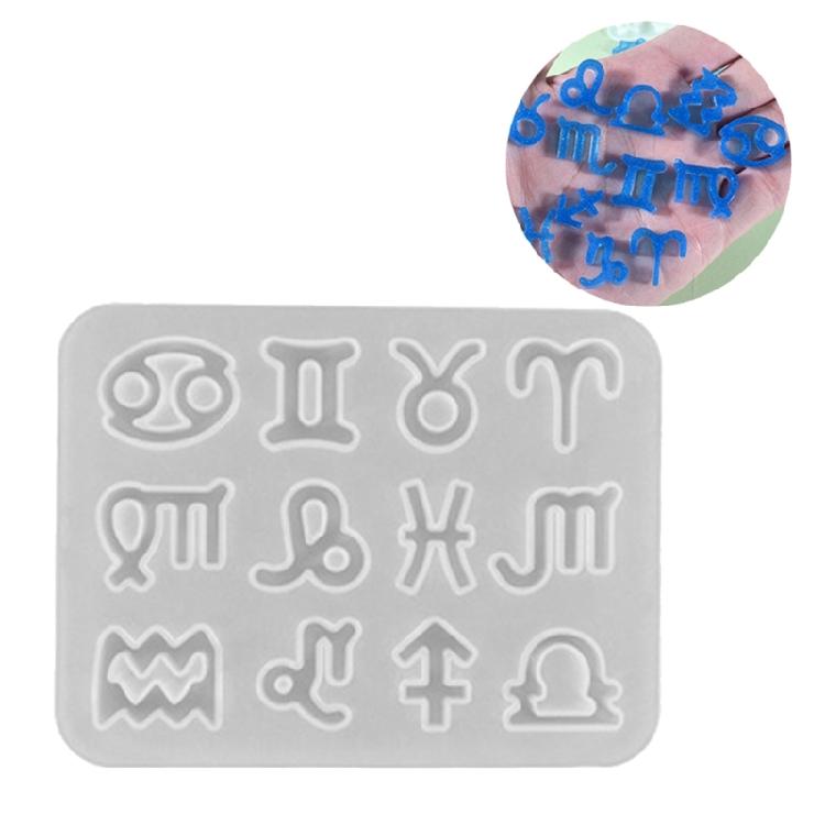 Astrological Silicone Mold For Handcrafted Necklace Charm Heat Resistant Zodiacs Charm Keychain Pendant Mould