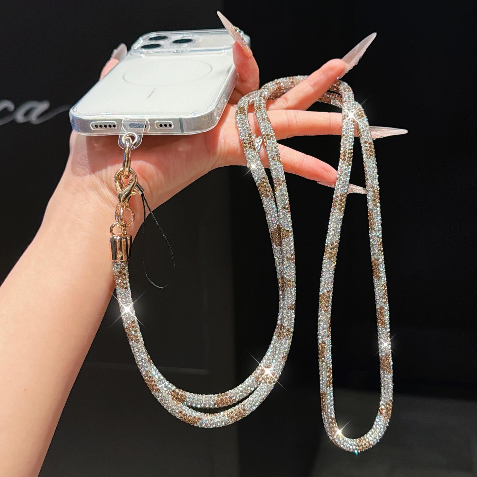 Rhinestone Versatile Crossbody Phone Bag with Chain