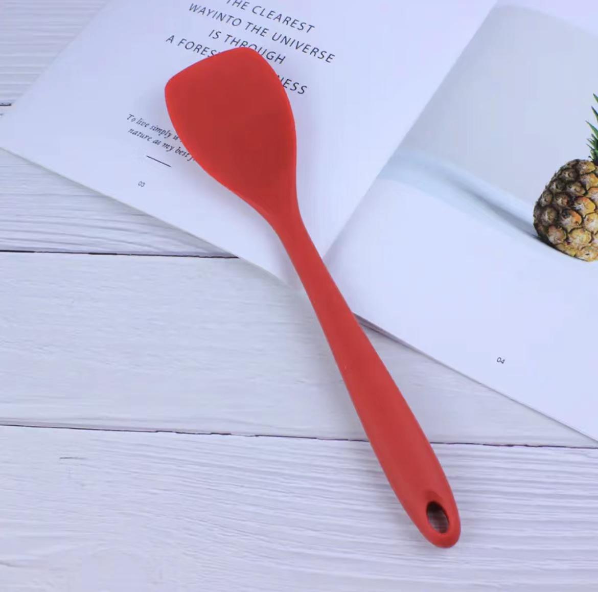 Food-Grade Silicone Non-Stick Small Stir-Fry Spatula for Baby Food & More