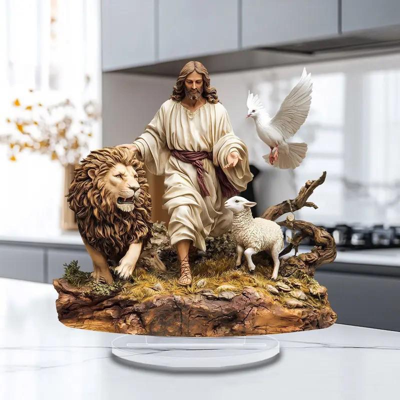 2026  Nativity Jesus Birth Scene Xmas Table Centerpiece Accessory 2D Flat Acrylic For Home Office Decoration Party Ornment