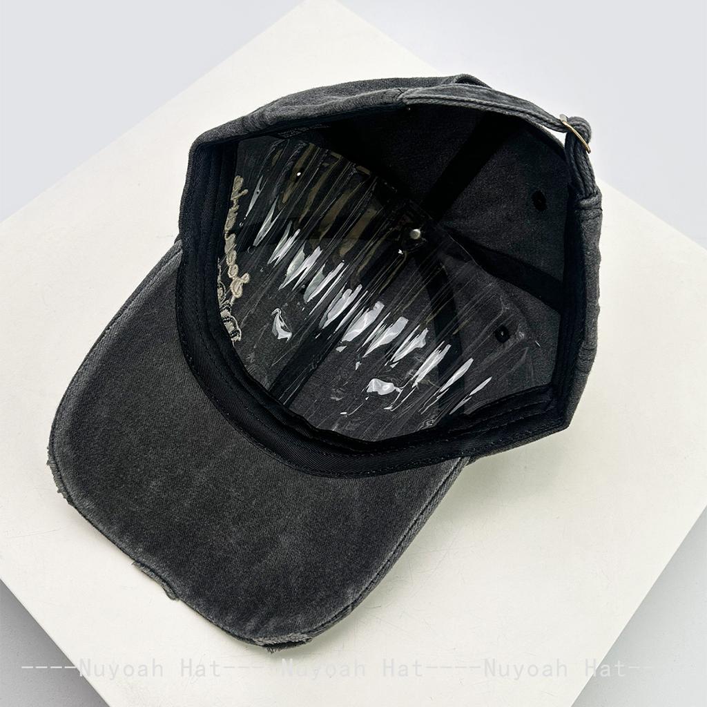 Baseball Stitching Stitched Embroidered Alphabet Side Women  Men Her Him For Fresh Caps Peaked Hats Sunshade Broken Style Versatile Personal Retro