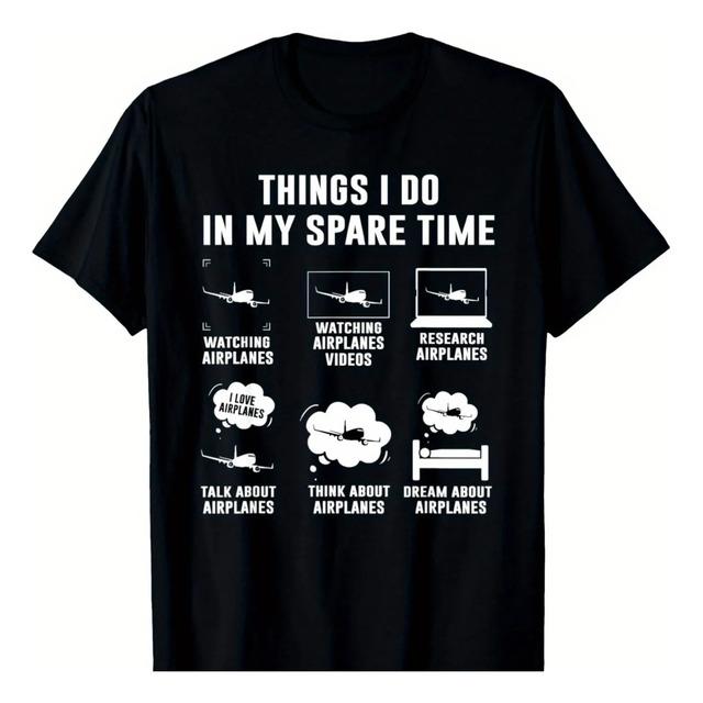 Camiseta Airplane Lover Things I Do In My Spare Time XXXL
