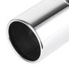 1Pcs Universal Car Accessories Automotive Tail Throat Black Silver Adjustable Roll Edge Tail Throat Automotive Exhaust Pipe Tip