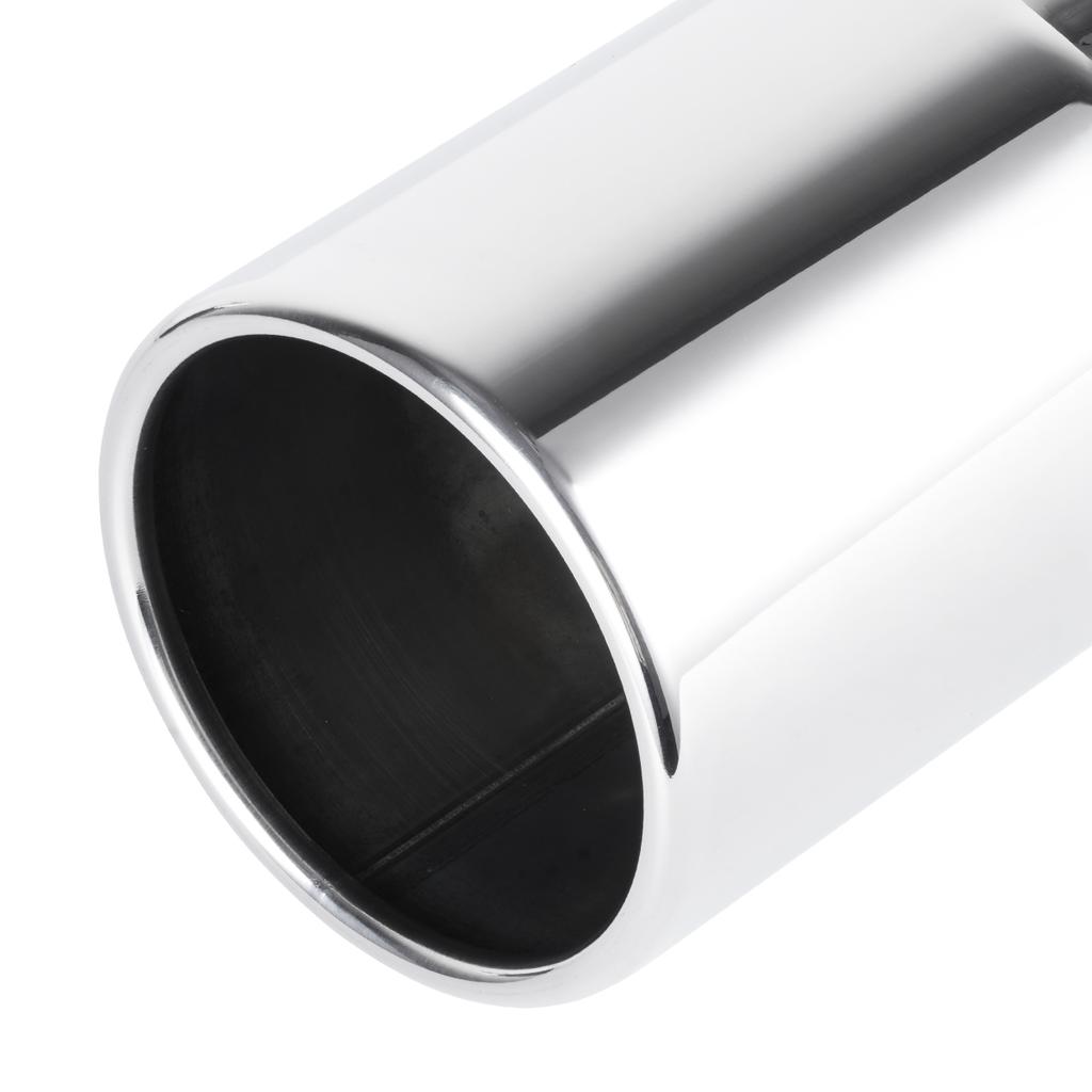 1Pcs Universal Car Accessories Automotive Tail Throat Black Silver Adjustable Roll Edge Tail Throat Automotive Exhaust Pipe Tip