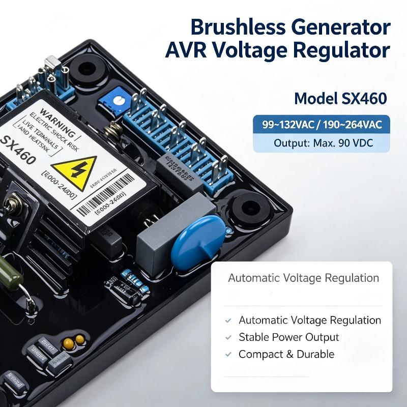 1Pcs SX460 AVR Generator Automatic Voltage Regulator Anti-interference Voltage Stabilizer Board for Marine Generator