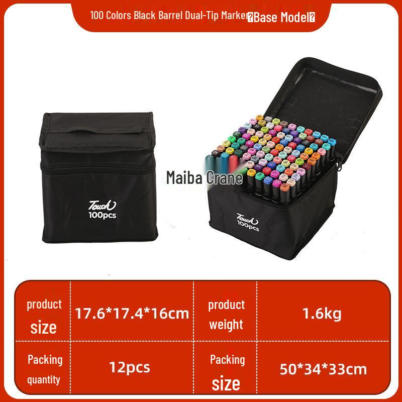 Dual-Tip Alcohol-Based Oily Marker Set for Kids - Watercolor Drawing Pens