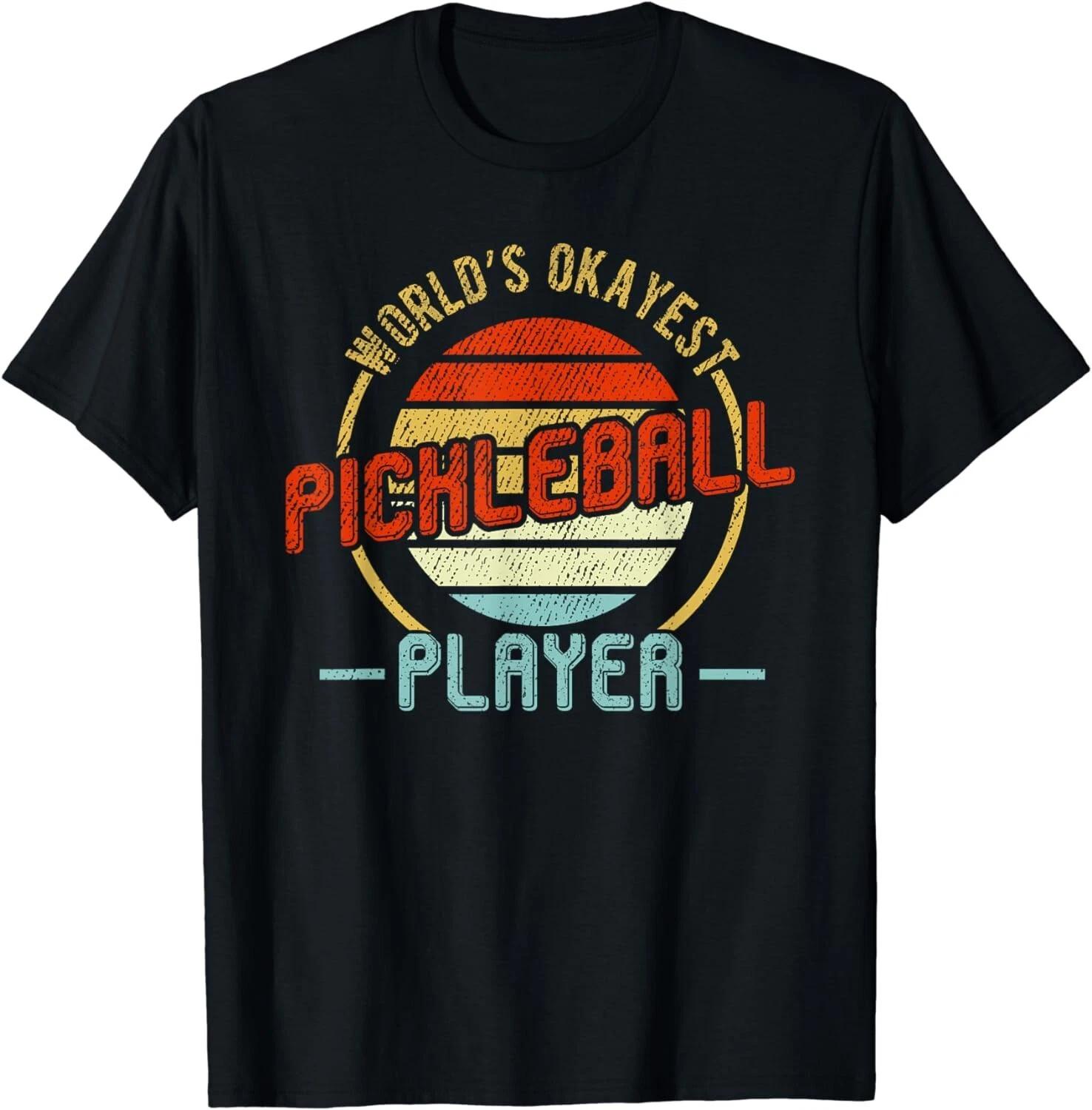 Funny Vintage Retro World s Okayest Pickleball Player Unisex T-Shirt 3XL