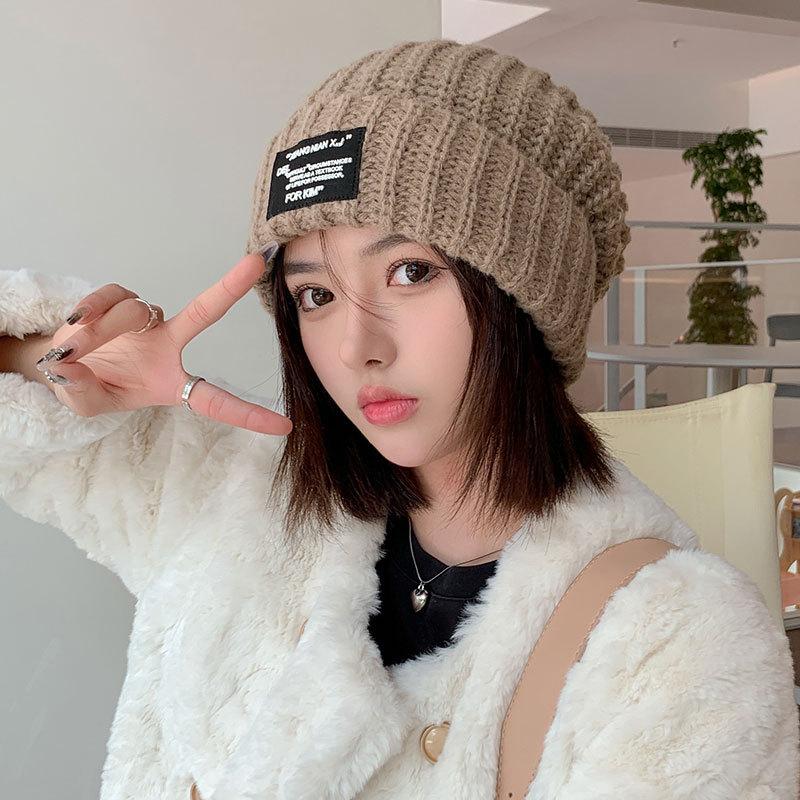 

Большая версия пуловер с защитой ушей вязаная шапка мужская осенне-зимняя теплая для велоспорта спортивный головной убор женская шапка для большого обхвата головы Cold-proof and versatile, warm and elastic