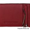 Eddy Black/Red Money Clip Leather Wallet for Men