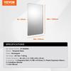 Square Wall Mounted Mirror 36" X 48" Mirror with Aluminium Alloy Frame