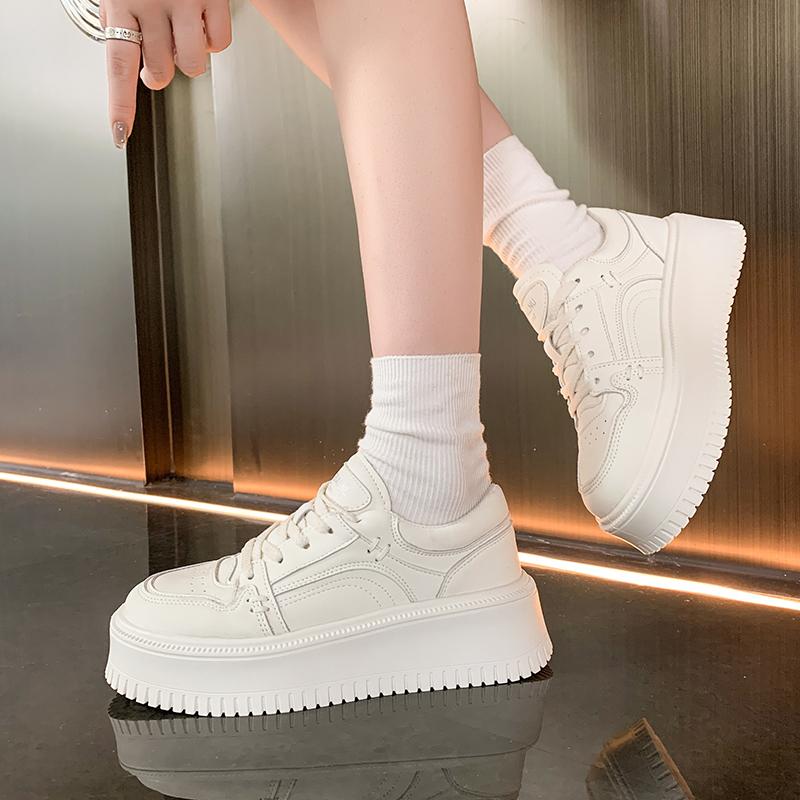 Мода 2024 Лето Женская Мода Шнуровка Толстые Кроссовки Дышащая Повседневная Прогулочная — фото 5