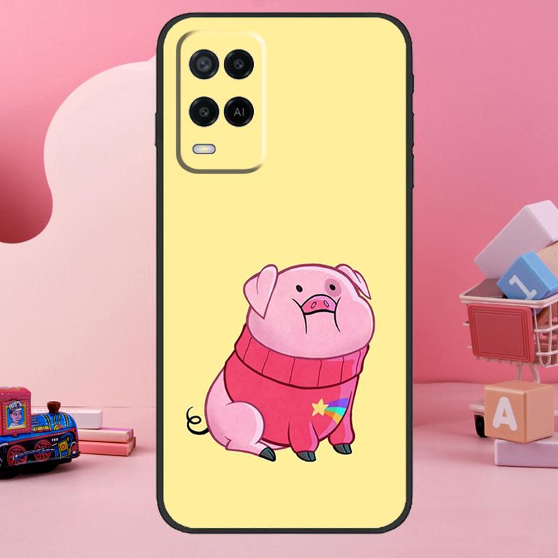 Cute PINK Kawai Pig Case For Oppo A74 A94 A54 A17 A57 A77 A76 A16 A96 A18 A60 A80 A40 A38 A58 A78 A98 A15 A5 Pro