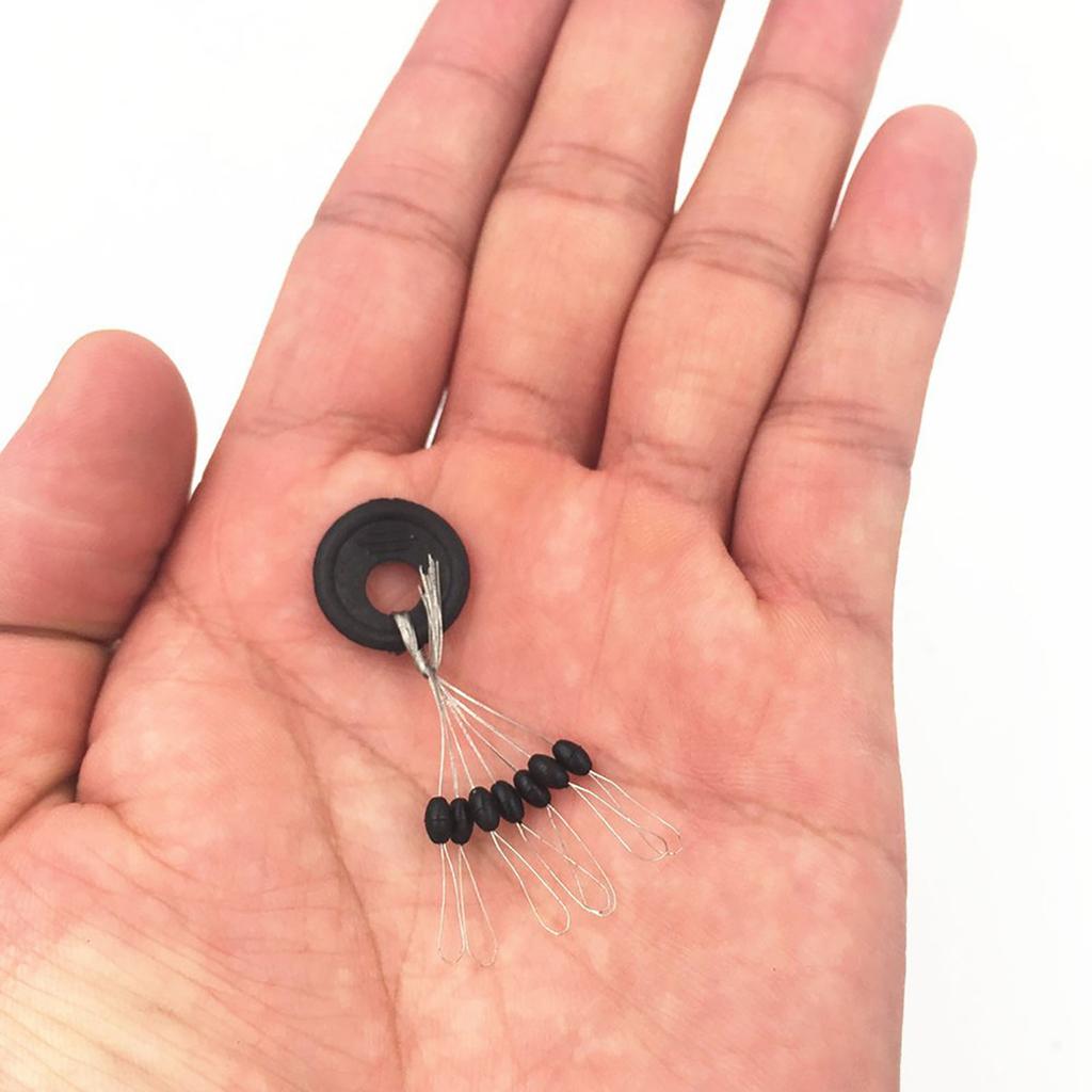 100pcs Rubber Space Bean Stopper 4 Sizes Carp Fishing Accessories Suitable For Fishing Line 0.2-5#
