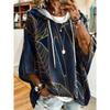 Women's Plus-Size Hooded Sweatshirt, Elegant Comfortable Simple Pattern Print,Fashionable and Versatile