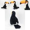 Realistic Plush Toucan Stuffed Animal Bird Toy 30cm Black Children's Doll Decoration