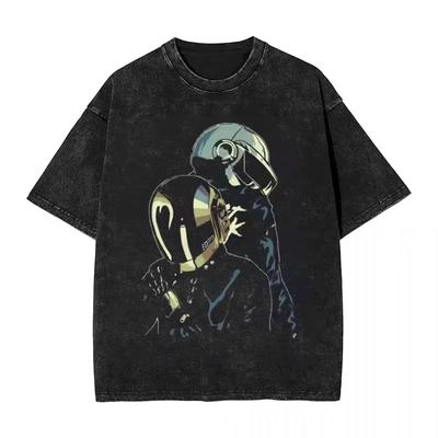2026 Nueva Llegada Ropa para Hombre Camiseta Homme Camisetas Gráficas Y2k Unisex Camiseta para Unisex Ropa Hombre Daft Punk Vintage Lavada