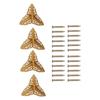 4pcs Brass Jewelry Box Corners Retro Cloud Totem 5cm Side Length High Strength Box Corner