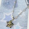Sternanhänger Halskette Schlüsselbein Kette Gepunkteter Stein Choker Kette Halskette Pullover Kette Feinschmuck Geschenk für Frauen