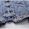 Spring and Autumn Denim Jacket Women's Short All-match Retro Chinese Style Embroidered Stretch Jacket Slim Top Trendy