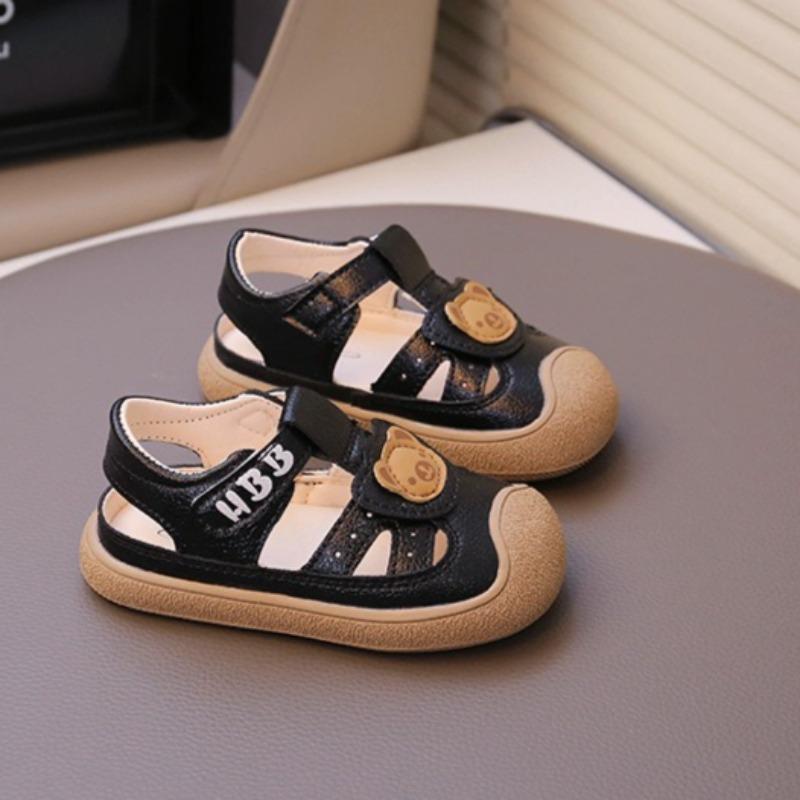 Summer Closed Toe Baby Sandals, Soft Sole Non-slip Toddler Walking Boys Beach Shoes 16 чёрный