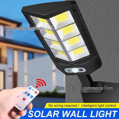 Solar COB Motion Sensor Waterproof Wall and Landscape Light for Outdoor Courtyard
