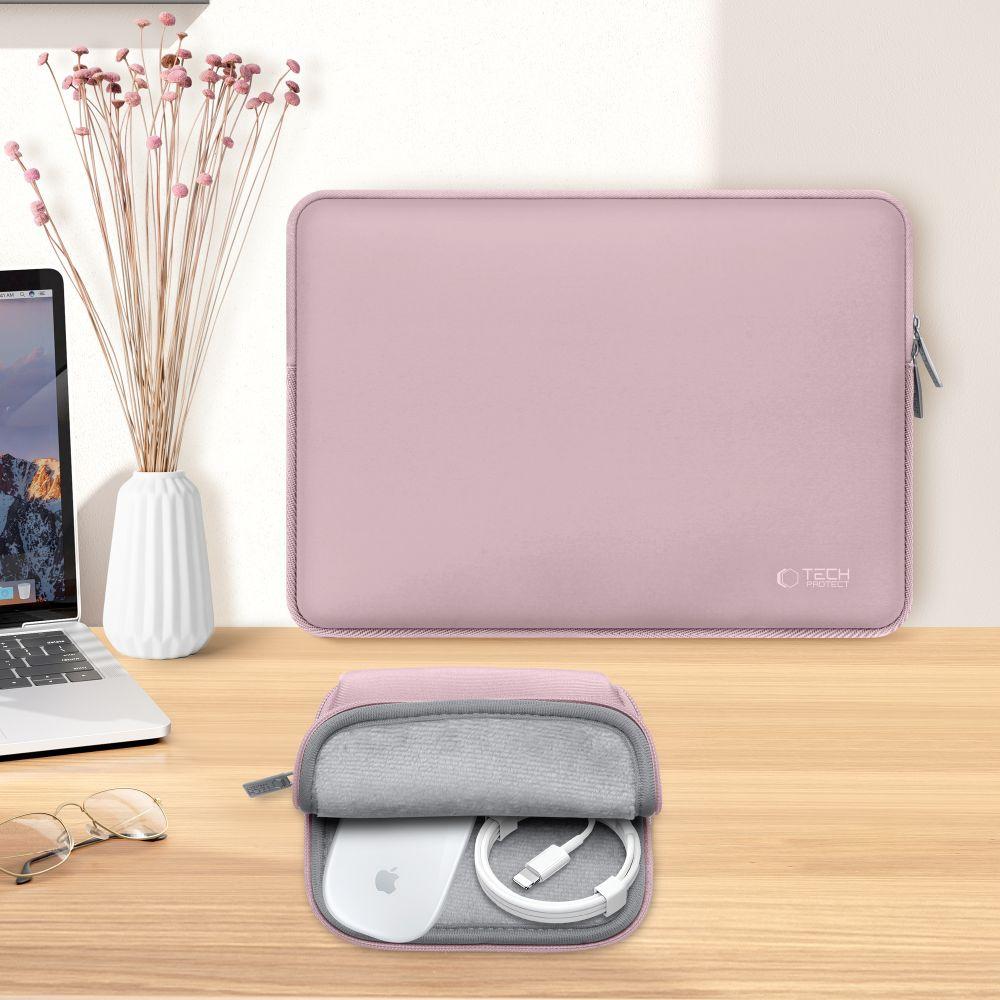 Torba Pokrowiec Neoslim Na Laptopa 15-16'' + Etui Na Akcesoria - Różowy