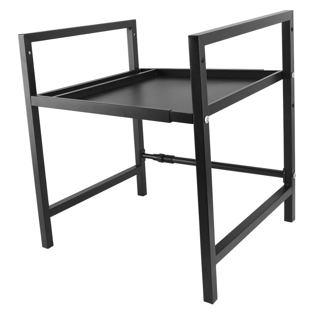 Microwave Oven Rack Carbon Steel Expandable Microwave Stand Countertop Utensils Shelf for Home Kitchen Single Layer