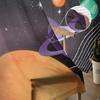 Universum Stern Planet Tüll Fenstervorhang Transparent Volants Vorhänge Für Wohnzimmer Heimdekoration Drapierung Paneel