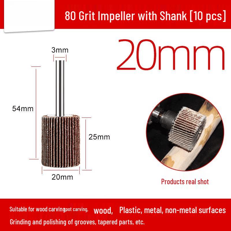 

Jundingying 80 Grit Sanding Flap Wheels for Rotary Tools