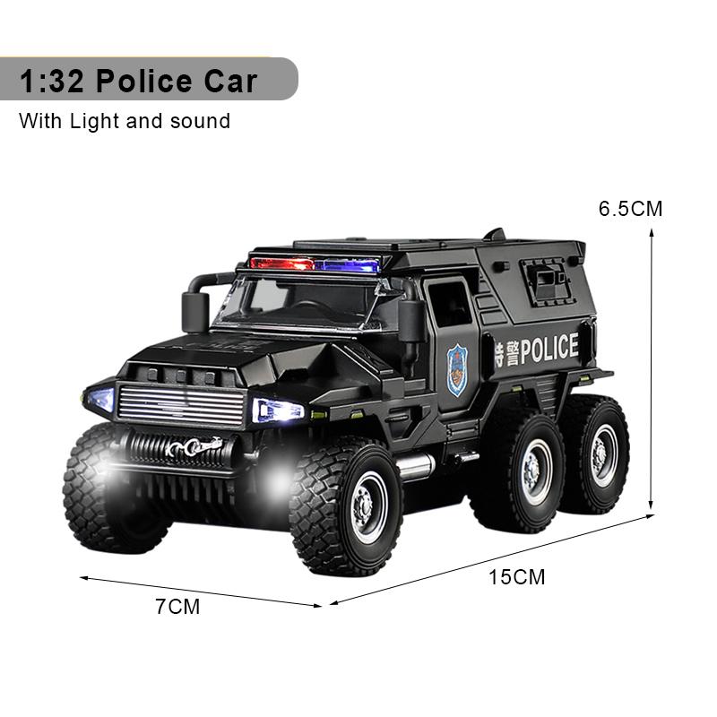1:32 Alloy Car Model Diecasts & Toy WAT City Police Truck Model Diecast Vehicles Toy Cars Kid Toys For Children Gifts Boy Toy
