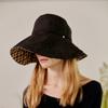 Daks Women S Black Check contraSt Linen Floppy Hat Dche6e122bk