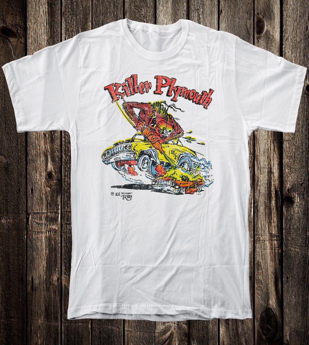 Ретро Футболка Хот Род 100% Хлопок Ed Big Daddy Roth Killer Plymouth XXXXL