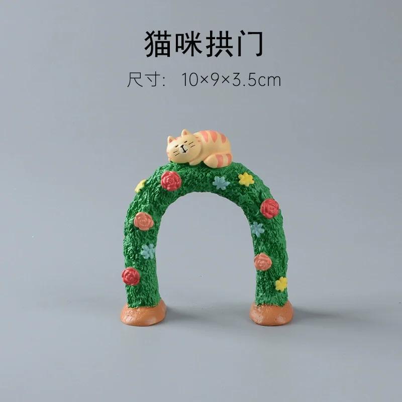 Zakka Japanese Wedding Cat Statue Cute Miniature Fairy Garden Accessories Artificial Landscape Toy Lawn Ornaments Model Ornament