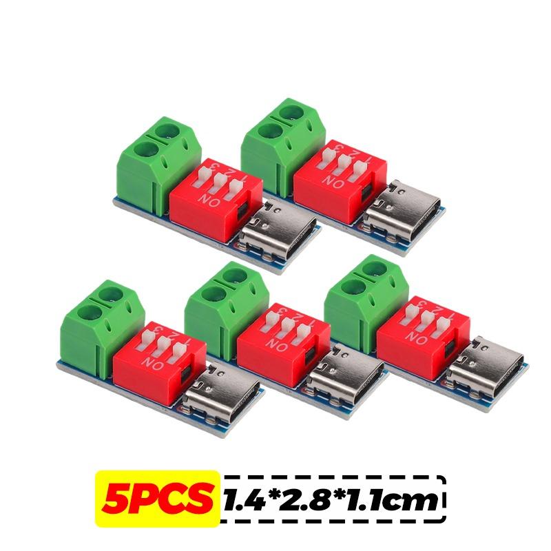 Typ-C PD QC Trigger 5V~20V Wählschalter Einstellung DC Spannungs-Stromversorgungsmodul Wählschalter Spannung Schnelllade-Täuschungsmodul