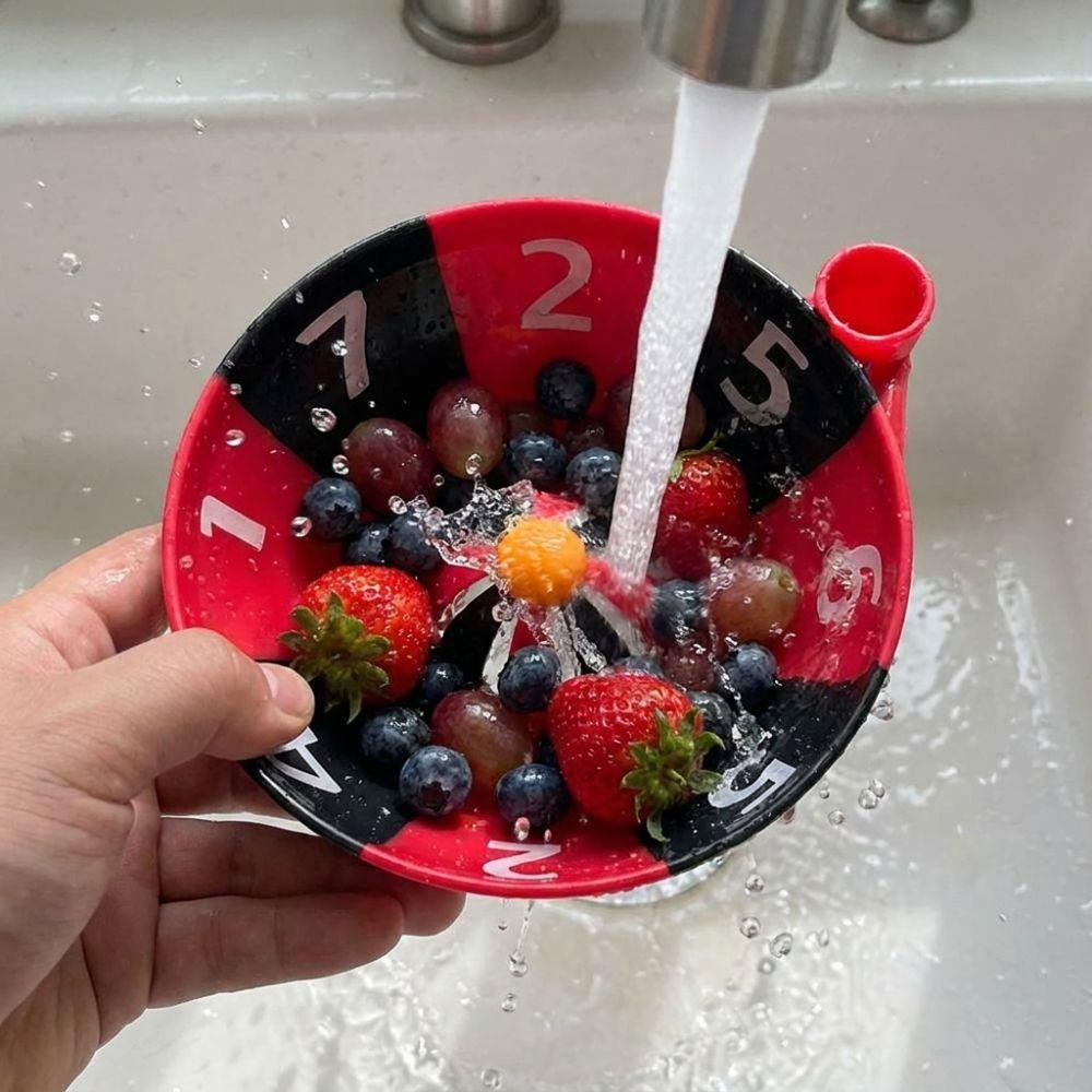 Large Capacity Swirl Berry Washing Drain Bowl Dynamic Vortex Fruit Cleaning Bowl Home Kitchen
