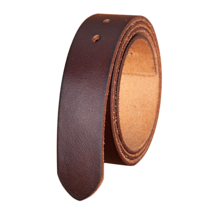 Men's Washed Retro Cowhide Leather Belt with Pin Buckle - Versatile and Casual